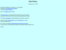 Tablet Screenshot of mattweiner.net